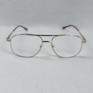 Vintage Jubilee 5860 Aviator Eyeglasses Frames Gold Double Bridge 54-18-140